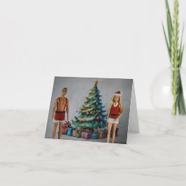 Julklapp. Julkort Kort