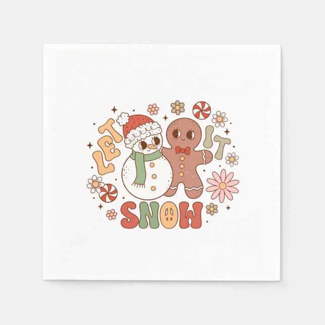 Julklapp Låt Det Snöa Pappersservett (Framsidan)