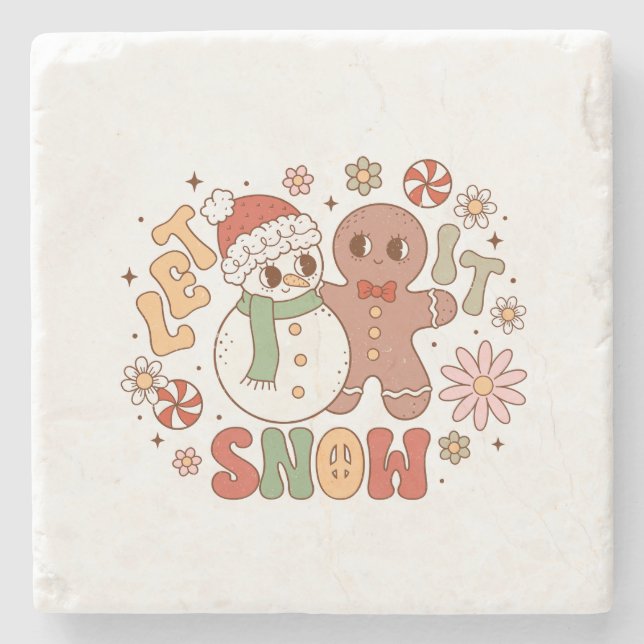 Julklapp Låt Det Snöa Stenunderlägg (Framsidan)