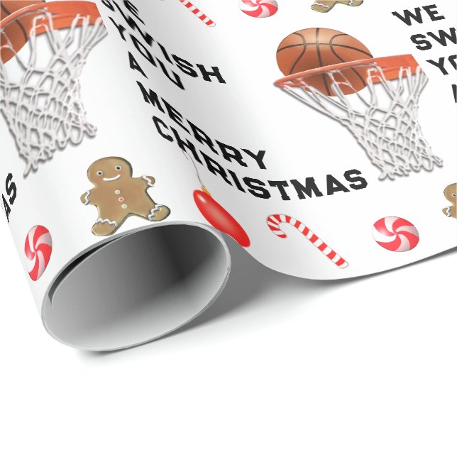 Julklapp med baskettematik presentpapper (Rullad Hörn)