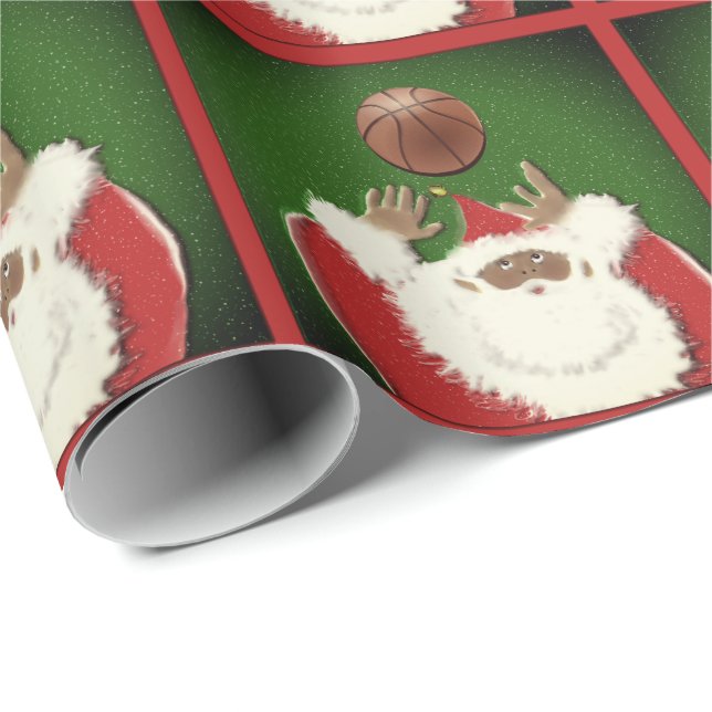 Julklapp med baskettematik presentpapper (Rullad Hörn)