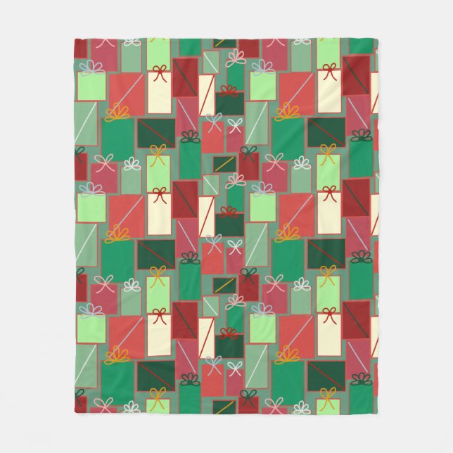 Julklapp med Rosett band och Bows Fleecefilt (Framsidan)