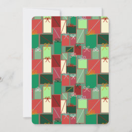 Julklapp med Rosett band och Bows Inbjudningar