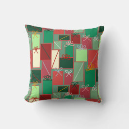 Julklapp med Rosett band och Bows Kudde