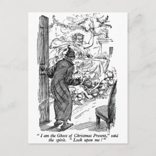 Julklapp (med text) helg vykort