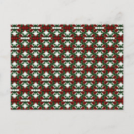 Julklapp Mönster Helg Vykort