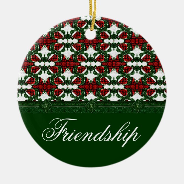 Julklapp Mönster Julgransprydnad Keramik (Framsidan)