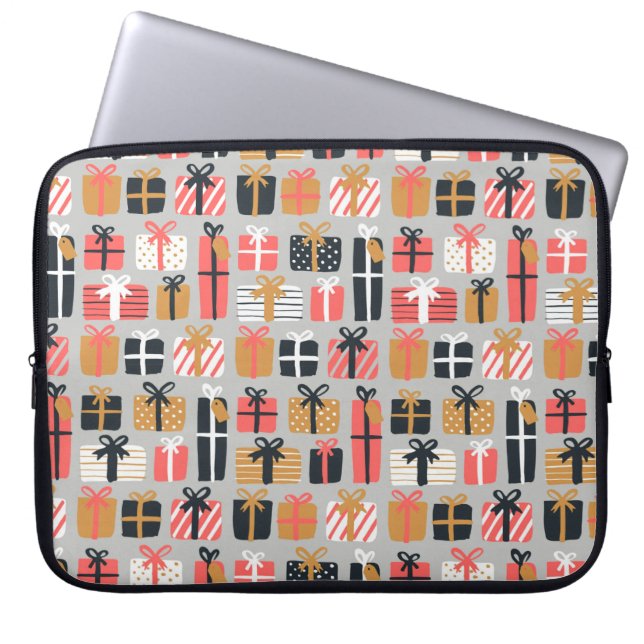 julklapp mönster laptop fodral (Framsidan)