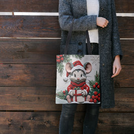 Julklapp och mus tygkasse