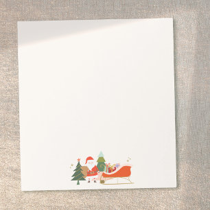 Julklapp på Santa's Sleigh Anteckningsblock