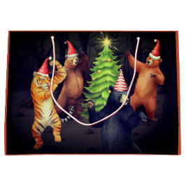 JULKLAPP PÅSE BJÖRNAR DANSAR I SKOGEN