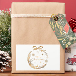 julklapp rektangulärt klistermärke