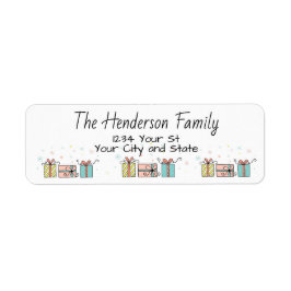 Julklapp Returadress Etikett