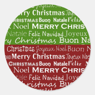 julklapp runt klistermärke
