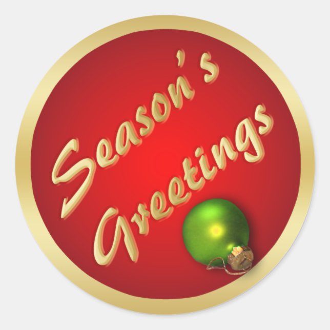 julklapp runt klistermärke (Framsida)