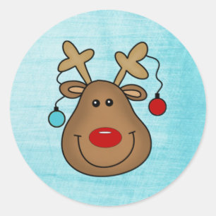 julklapp runt klistermärke