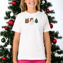 Julklapp Santa Träd T Shirt