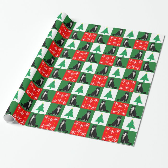 julklapp Tuxedo Presentpapper (Utrullad)