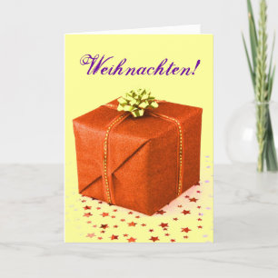 Julklapp Weihnachten Orange IV Helgkort