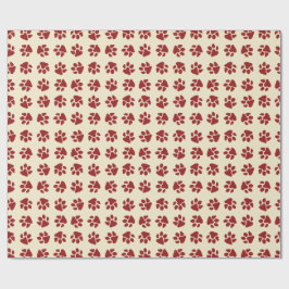 Julklappa röda tassar Classic Red Presentpapper