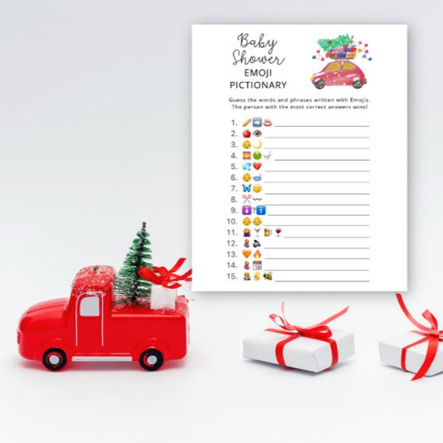 Julklappar \ Emoji bildlek baby shower (Skapare uppladdad)
