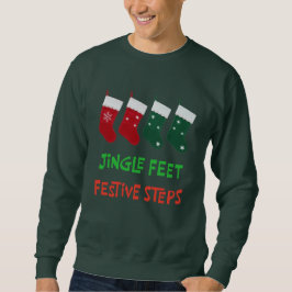Julklappar med klingande fötter Juldesign Lång Ärmad Tröja