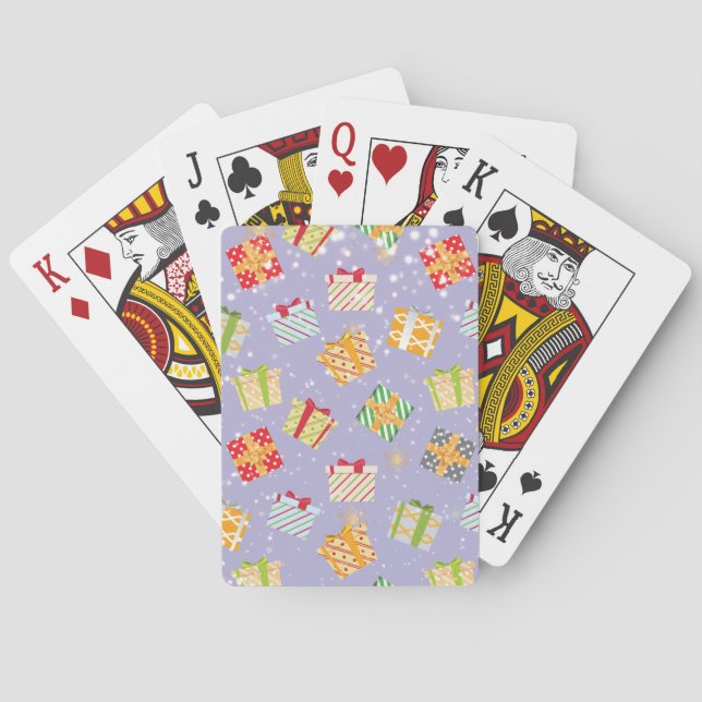 Julklappar mönster casinokort (Baksidan)