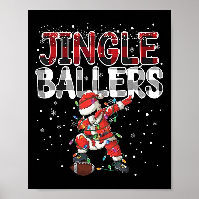 Julklappar Santa Fotboll Christma Plaid _ Poster (Framsidan)