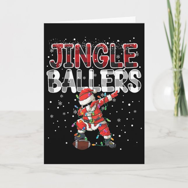 Julklappar Santa Fotll Jul Fotboll Karo _ Kort (Framsida)