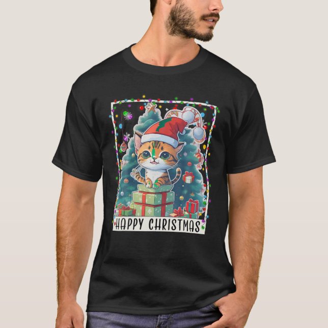 Julklappen: Julkljuset Santa Hat för Boys a T Shirt (Framsida)