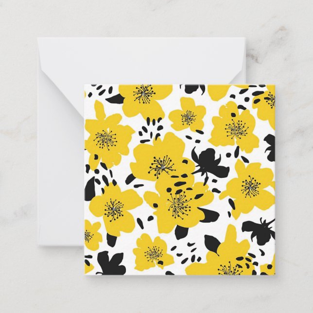 Julklappsabstrakt sömlös med isolerade blommor anteckningskort (Framsida)