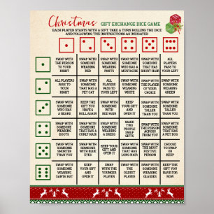 Julklappsbyte Tärningsspel Ful Tröja Poster