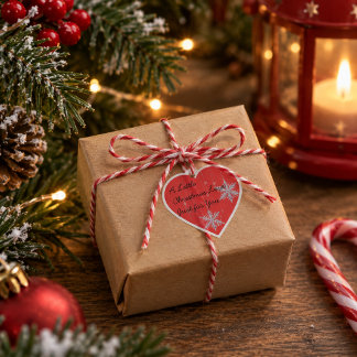 Julklappsdekal Hjärtformat Klistermärke