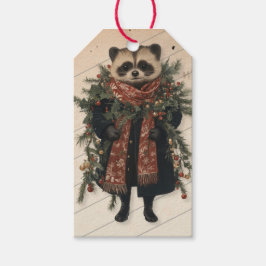 JULKLAPPSETIKETT CHARMANDE RETRO TVÄTTBJÖRN PRESENTETIKETT