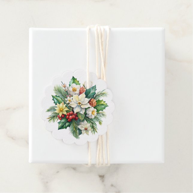 Julklappsetikett Gåvor Etiketter (På plats)