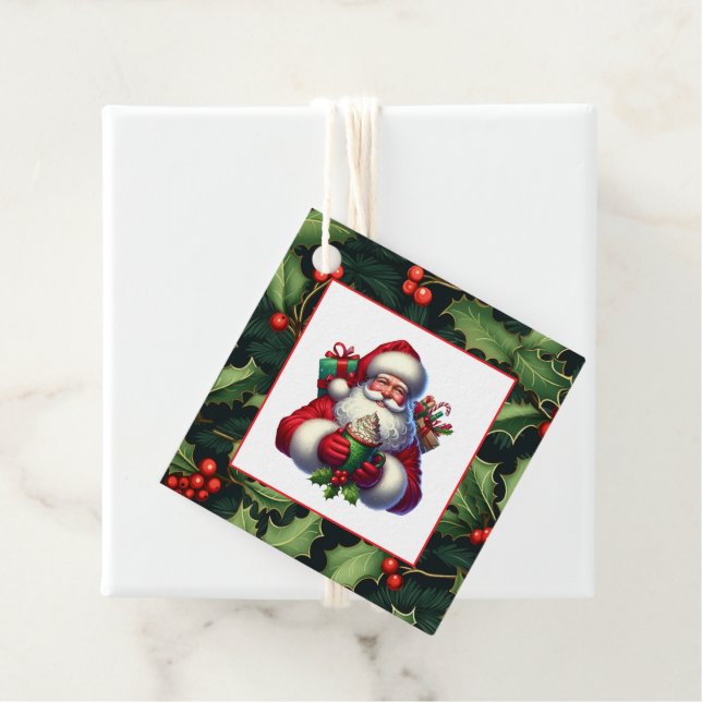 Julklappsetikett Gåvor Etiketter (På plats)