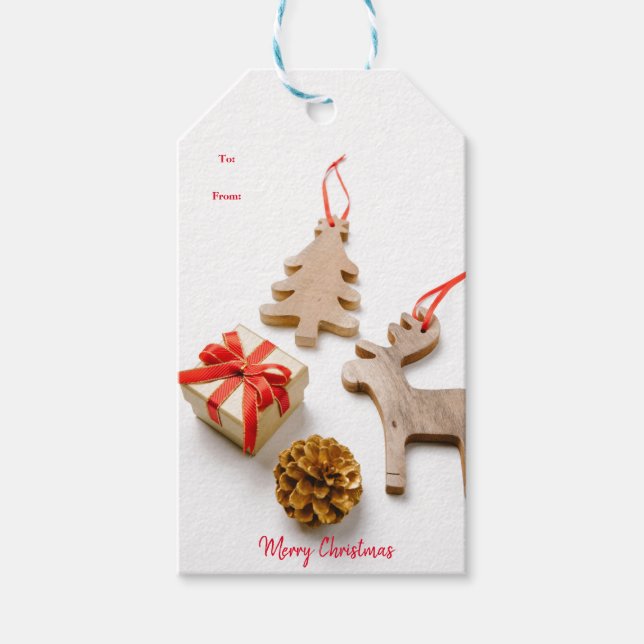 Julklappsetikett jul presentetikett (Framsidan)