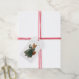 JULKLAPPSETIKETT VINTAGE RÄV PRESENTETIKETT