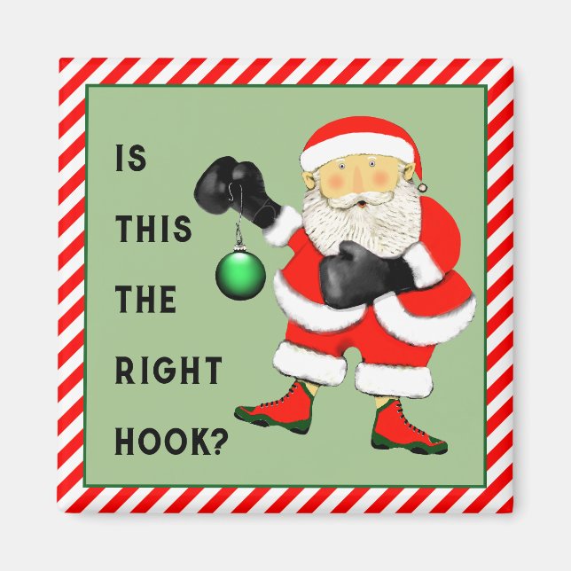 Julklappsfyllnad med boxningstema magnet (Framsidan)