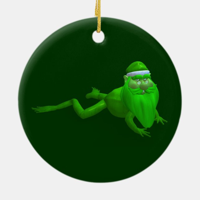 Julklappsgroda Julgransprydnad Keramik (Baksidan)