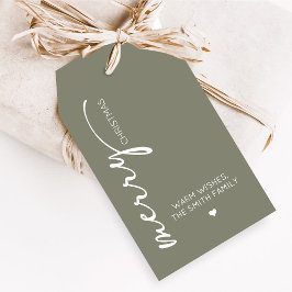 Julklappskort med modern design presentetikett