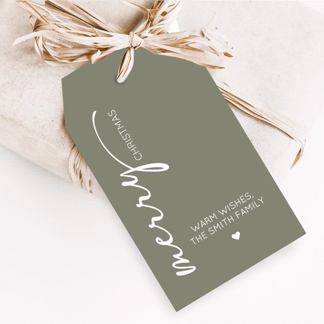 Julklappskort med modern design presentetikett (Modern Merry Christmas Holiday Favor Tags)