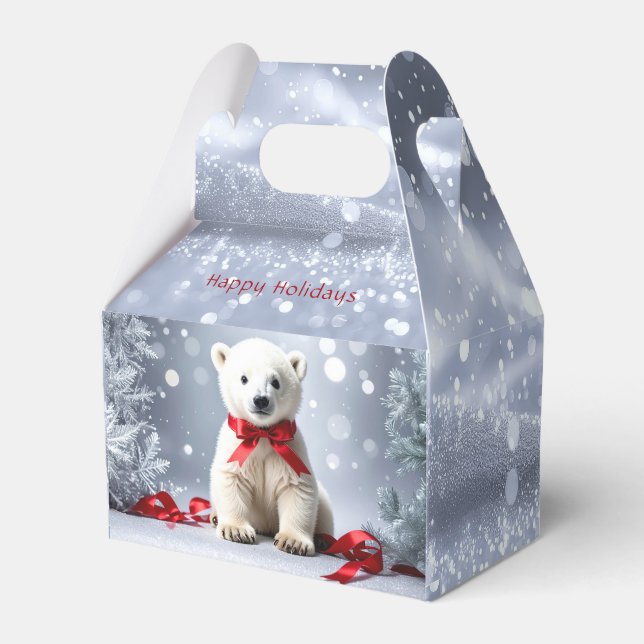 Julklappslåda med isbjörn presentaskar (Framsidan Sidan)