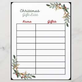 Julklappslista Planerings sida 