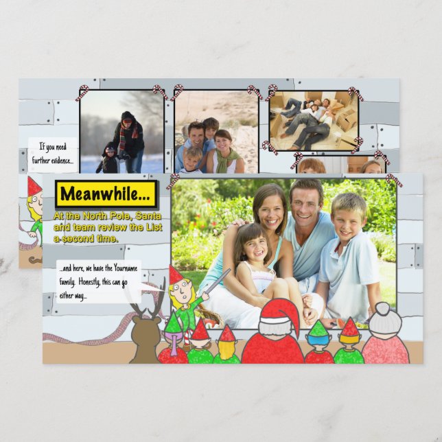 Julklappslista Recensionsfotokort Julkort (Fram/baksida)