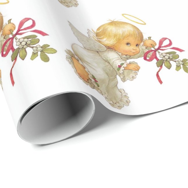 Julklappspapper/Änglar Presentpapper (Rullad Hörn)