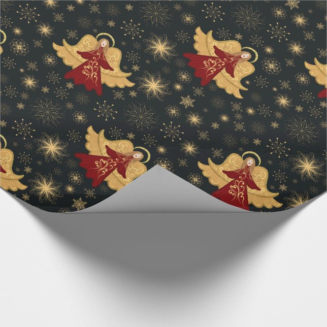 Julklappspapper - Änglar & Stjärniga Snöflingor  Presentpapper (Hörn)