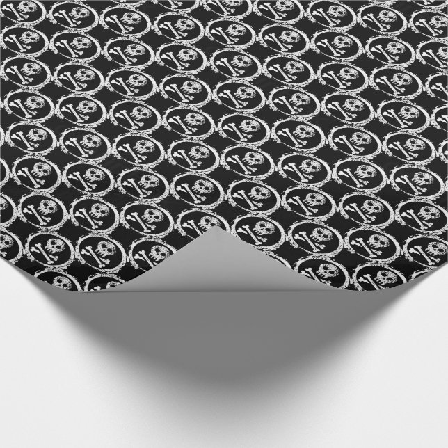 Julklappspapper/Dödskallar Presentpapper (Hörn)