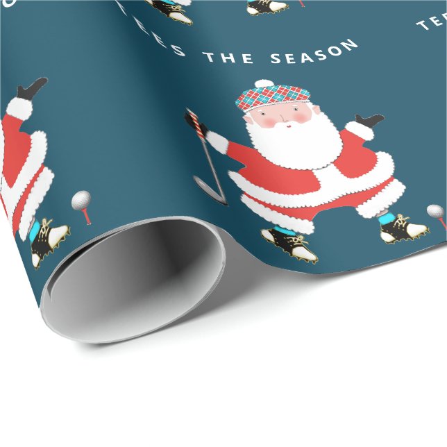 Julklappspapper för golf presentpapper (Rullad Hörn)