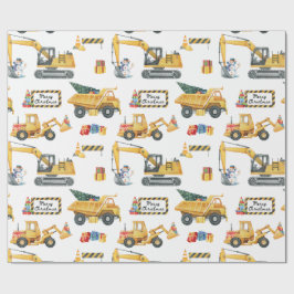 Julklappspapper med byggtema presentpapper